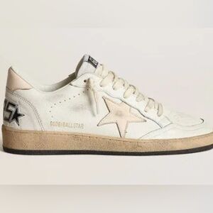 Ball Star LTD in white nappa with a salmon-pink nappa star